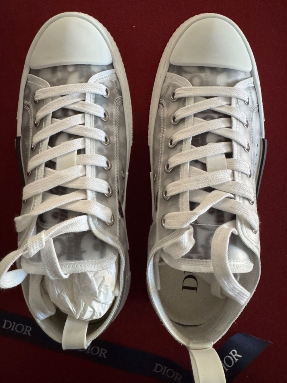 Dior B23 Low Top sneakers in white and black - Picture 3 of 7